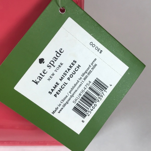 NWT Kate Spade Same Mistakes Pencil Pouch complete - Picture 6 of 8